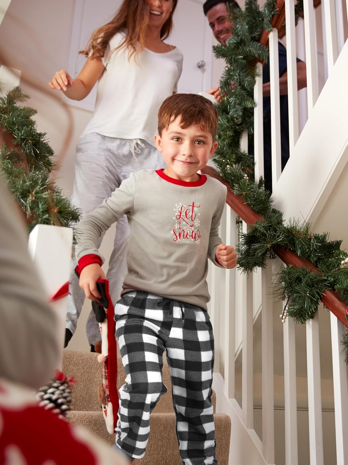 IHU 3 Pack Boys Pajama Pants Kids Micro Fleece Pj Bottoms Sleepwear Plaid Lounge Pant with Drawstring Pockets Boy Clothes - Image 3