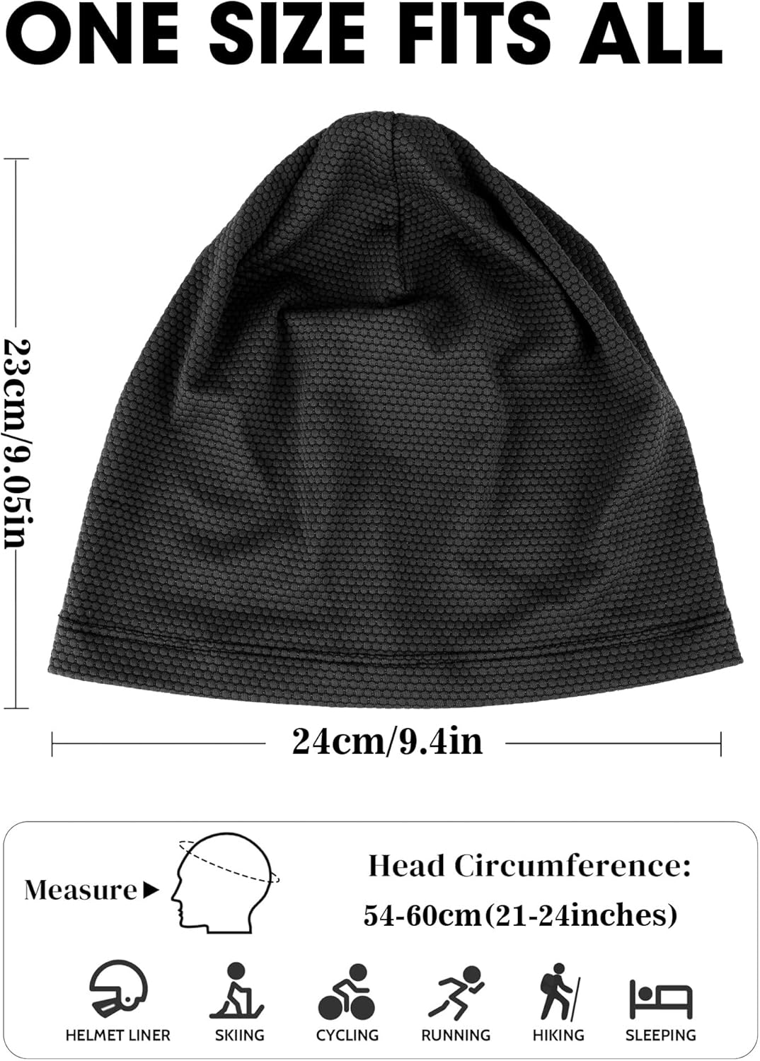 WTACTFUL 3-Pack Cooling Skull Caps for Men & Women - Breathable 3D Mesh Running Caps for Cycling, Gym & Summer & Winter - Image 9
