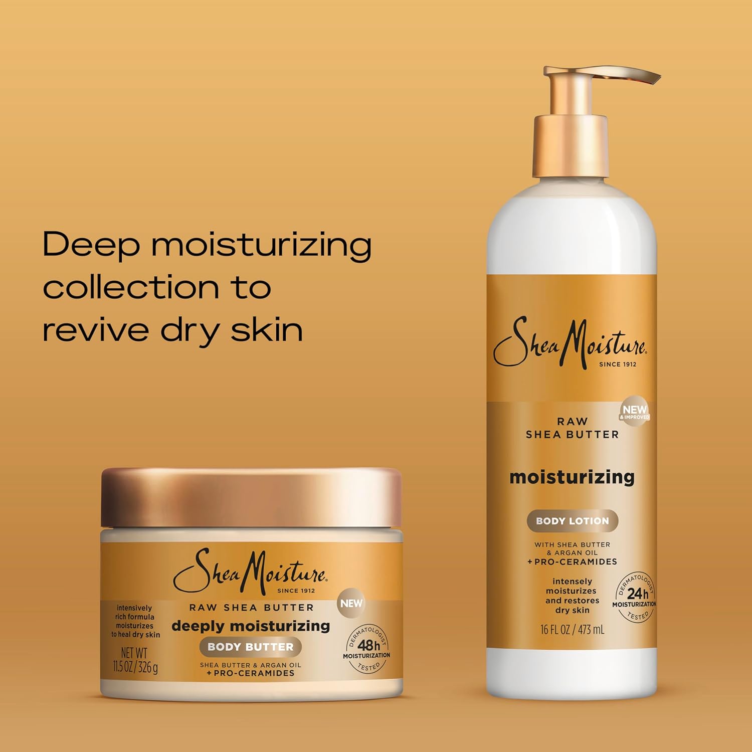 SheaMoisture Moisturizing Body Lotion with Raw Shea Butter, Argan Oil and Pro-Ceramides, Restoring Dry Skin, 24H Moisturizing 16 oz - Image 4