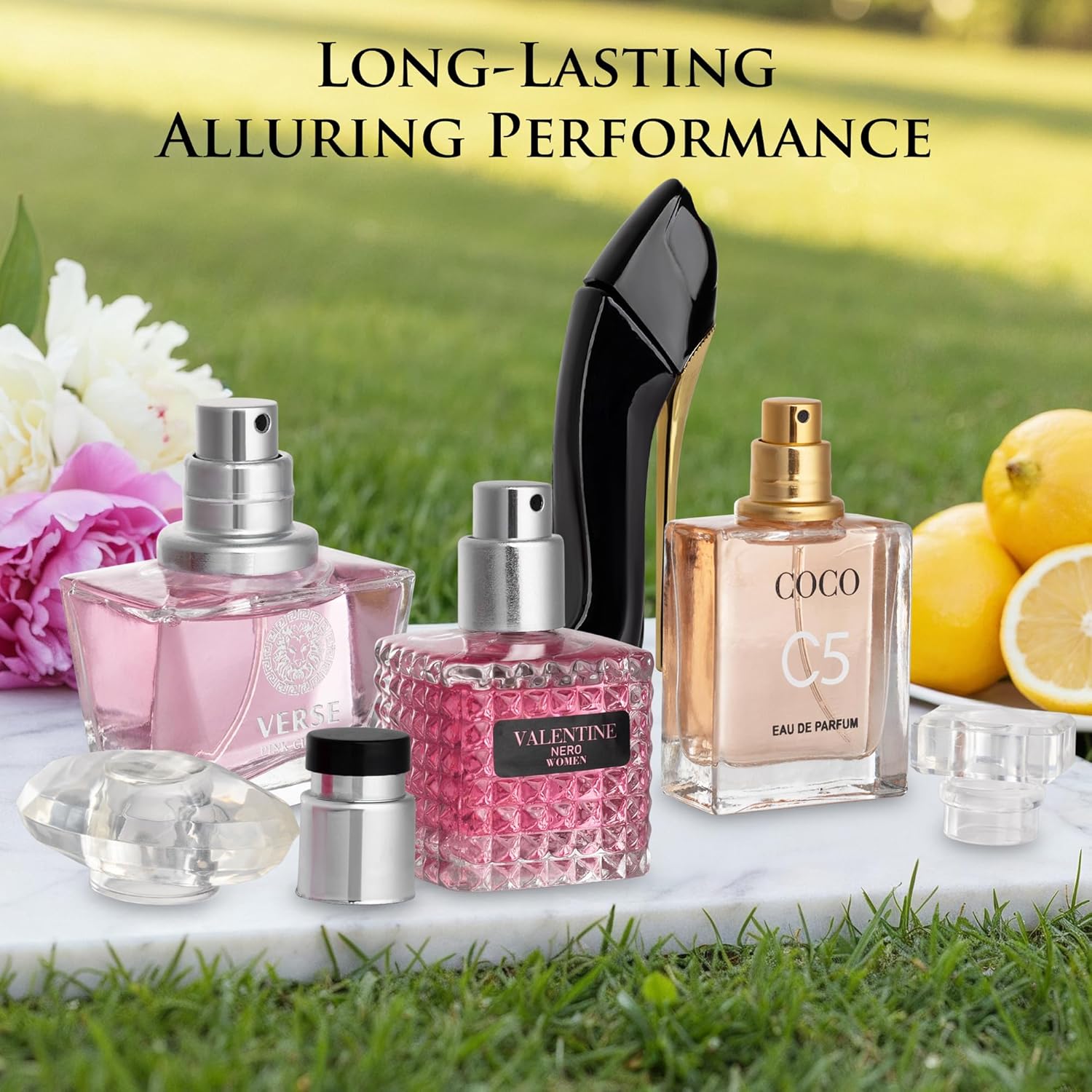 Essential 4 PC Mini Perfume Set, Birthday Gift Set for Women, Eau De Parfum 30ml Each, Vanilla Perfume & Floral Fragrance, Long-Lasting Travel Size, C5, Verse Pink Crystal, Nice Girl & Valentine - Image 8