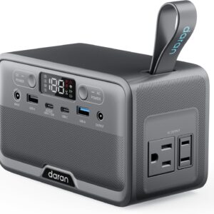 DARAN Portable Power Station 89.6Wh LiFePO4 Battery 100W(200W Peak) Solar Power Bank, Portable Charger Small Generator with AC Outlets & PD Fast Charging for Home/Laptop/Camping(Solar Panel Optional)