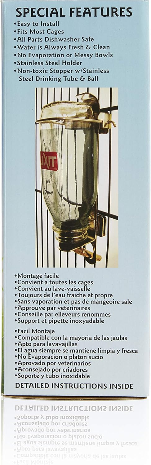 Lixit Heavy Duty Deluxe Glass Water Bottles for Birds, Dogs and Small Animals. (32oz Large Tube) - Image 9