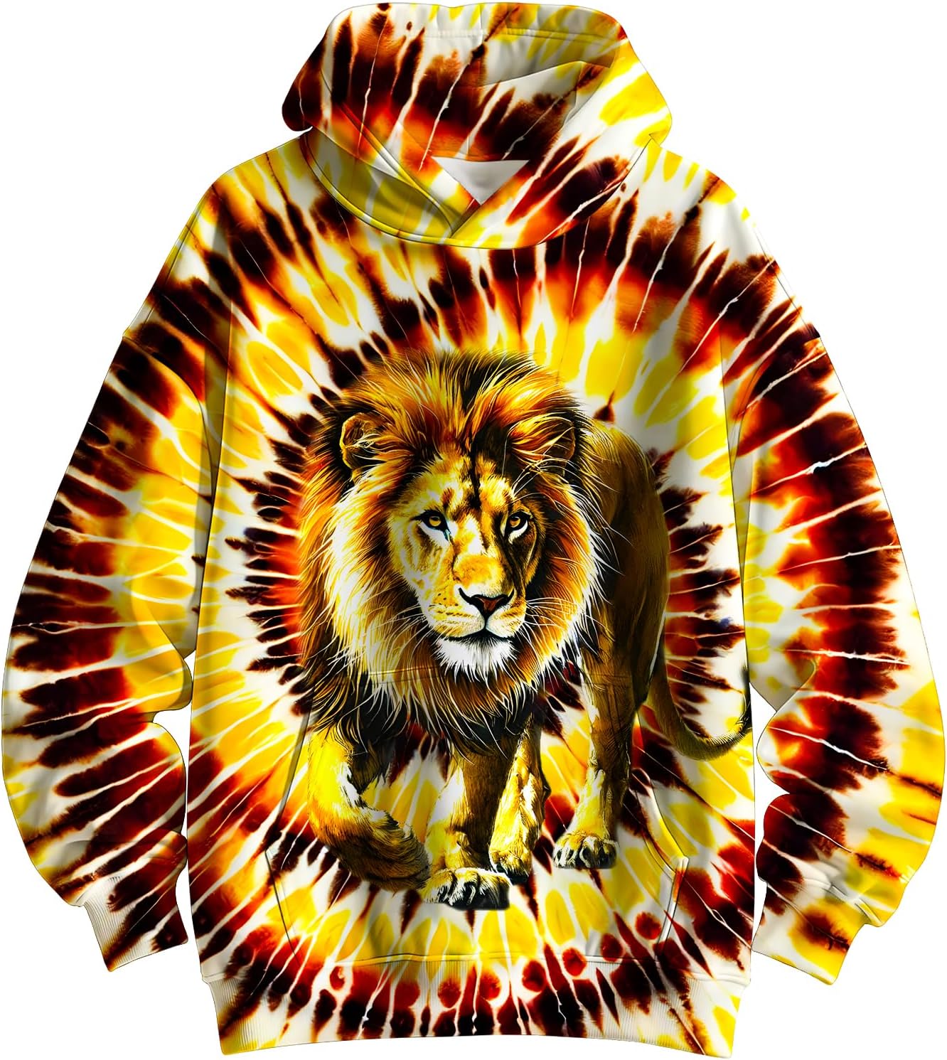 Kids Tie Dye Hoodie Sweatshirt Hooded Kangaroo Pocket Pullover Hoodies for Boys Girls