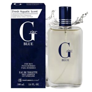 PB ParfumsBelcam G Eau Blue Eau de Toilette Spray – Men’s Cologne, Long-Lasting Summer Fragrance for Men and Teen Boys, Perfume para Hombre – 3.4 Fl Oz – Fresh Blue Scent