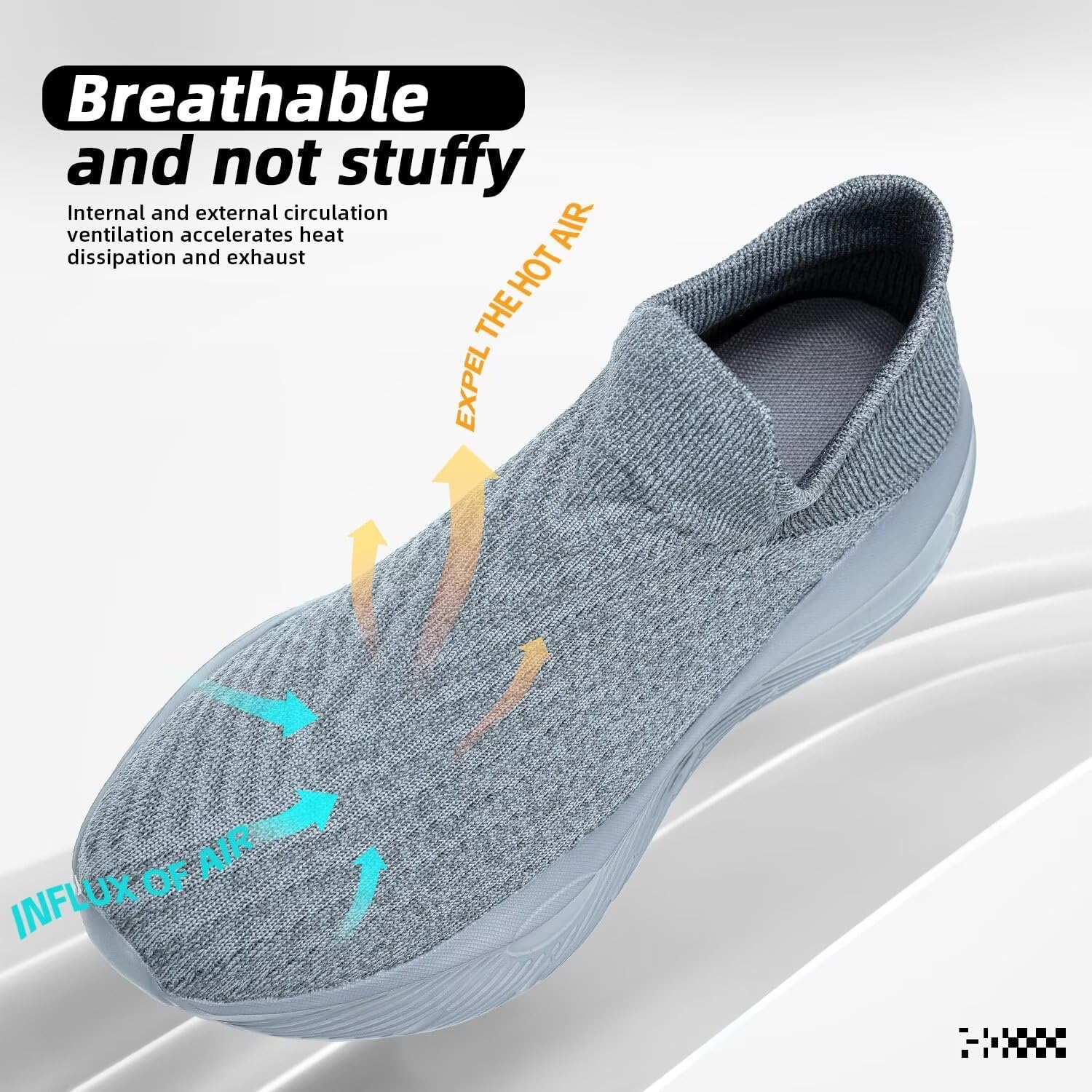 Men's Slip On Walking Shoes Running Comfortable Tennis Breathable Lightweight Non Slip Athletic Gym Workout Casual Fashion Sneaker - Image 7