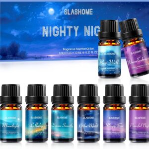 8 Pack Sleep Essential Oils for Diffuser for Home, Diffuser Oil for Humidifiers, Candle & Soap Making, Aromatherapy Oils Set for Calm Mind, Relaxation Gift for Women and Men