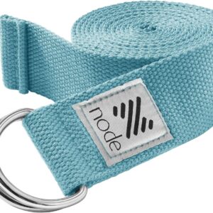 7-1/2′ Yoga Strap for Stretching, Woven Cotton Blend Yoga Strap with Adjustable D-Ring Buckle for Exercise, Therapy and Fitness