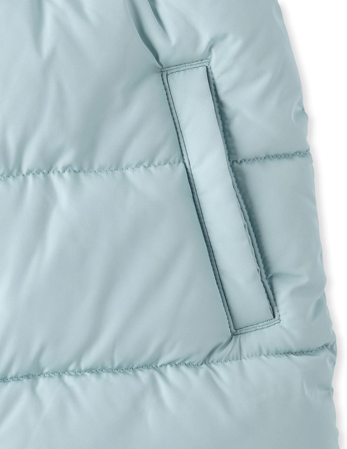 The Children's Place Girls' Water and Wind Resistant Hooded Zip Front Mid Length Puffer Jacket, Faux Fur Lined - Image 2