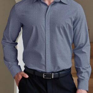 COOFANDY Men’s Formal Dress Shirt Hidden Button Front Wrinkle Free Shirt Regular Fit Stretch Business Casual Shirts