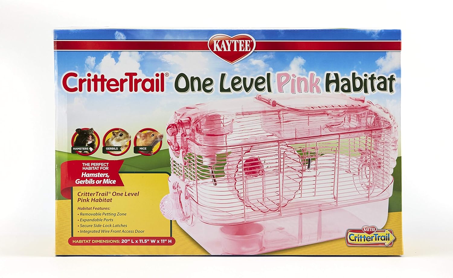 Kaytee CritterTrail Pink Habitat for Pet Mice, Dwarf Hamsters, Hamsters or Gerbils - Image 6