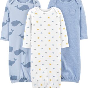 Simple Joys by Carter’s baby-boys 3-pack Cotton Sleeper Gown