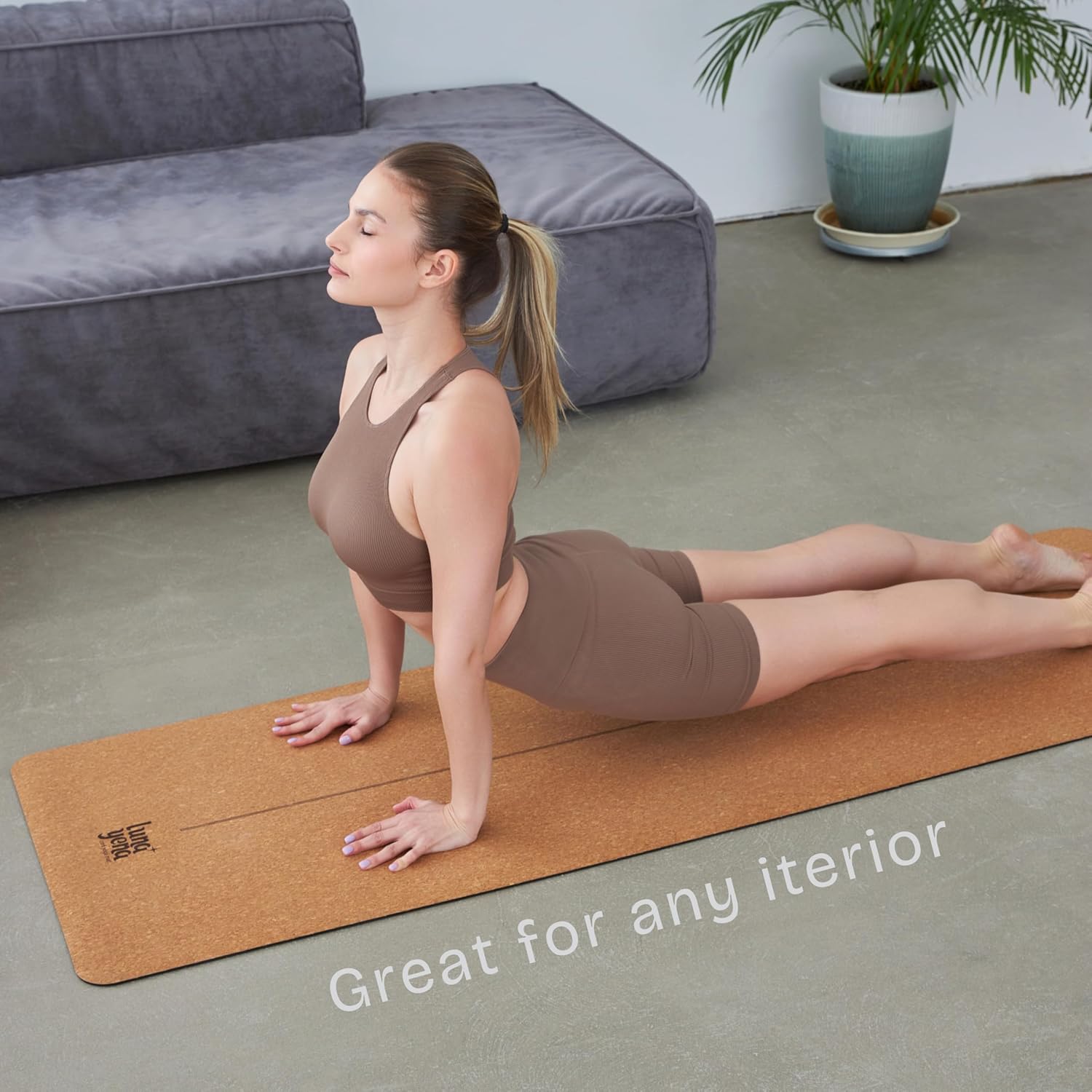 LunaYena Cork Yoga Mat - Eco-Friendly Non-Slip Natural Cork & Non-Toxic Rubber Base for Women & Men, 4mm Thick for Hot Yoga/Pilates/Fitness, 72"x24" Durable Sustainable Design for Home/Studio/Outdoor - Image 6