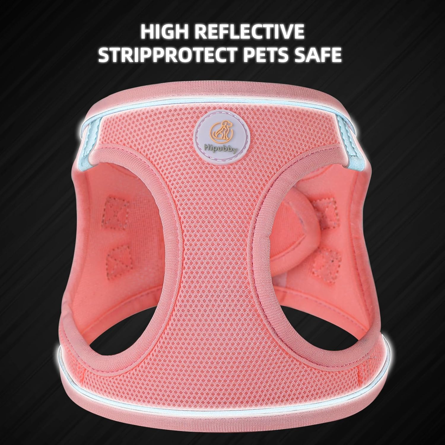 Hipubby Dog Harness and Leash Set, No Pull Soft Mesh Puppy Harness for Small Medium Dogs, Cats - Step in Reflective Breathable Lightweight Vest Harness for Walking, Training - Pink, XS - Image 5