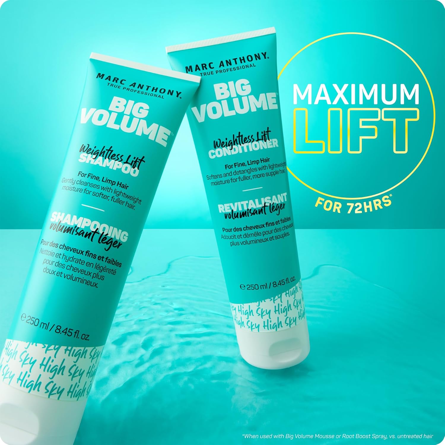 Marc Anthony Big Volume Hair Shampoo & Conditioner Set for Fine, Thin Hair - Lightweight Volumizing Shampoo & Conditioner for Gentle Cleansing - Frizz-Free & Sulfate-Free Hair Care Product - Image 2