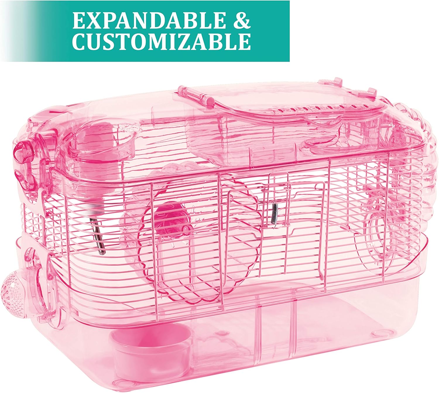 Kaytee CritterTrail Pink Habitat for Pet Mice, Dwarf Hamsters, Hamsters or Gerbils - Image 2