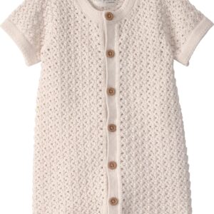 little planet by carter’s unisex-baby Waffle Knit Button-Front Jumpsuit made with Organic Cotton