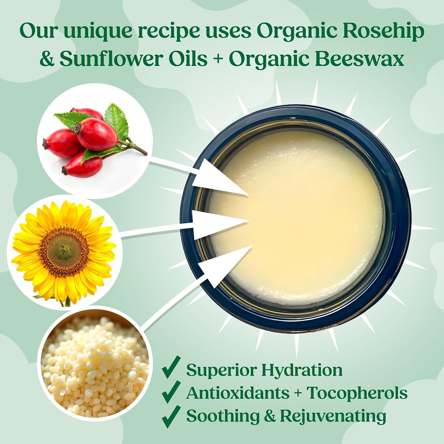 Organic Beef Tallow Balm with Frankincense, Lavender, & Rosehip Oil, 1 oz – Hand Made in USA Tallow Moisturizer for Dry, Sensitive Skin, Rosacea, Eczema | Natural Hydration for Face & Body - Image 4