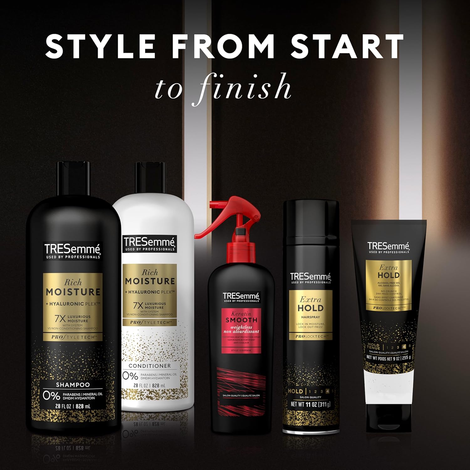 TRESemmé Styling Spray Pack of 6 Protecting Heat for Taming Frizz & Reducing Breakage, with Protection up to 450°, 8 Fl Oz - Image 6