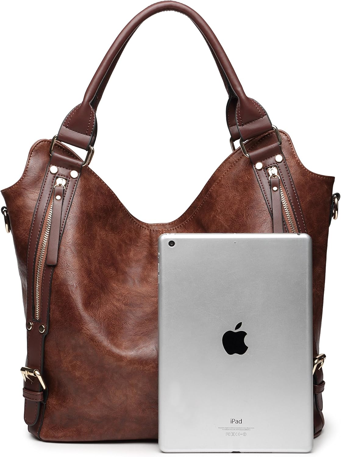Women Tote Bag Handbags PU Leather Fashion Hobo Shoulder Bags with Adjustable Shoulder Strap - Image 4