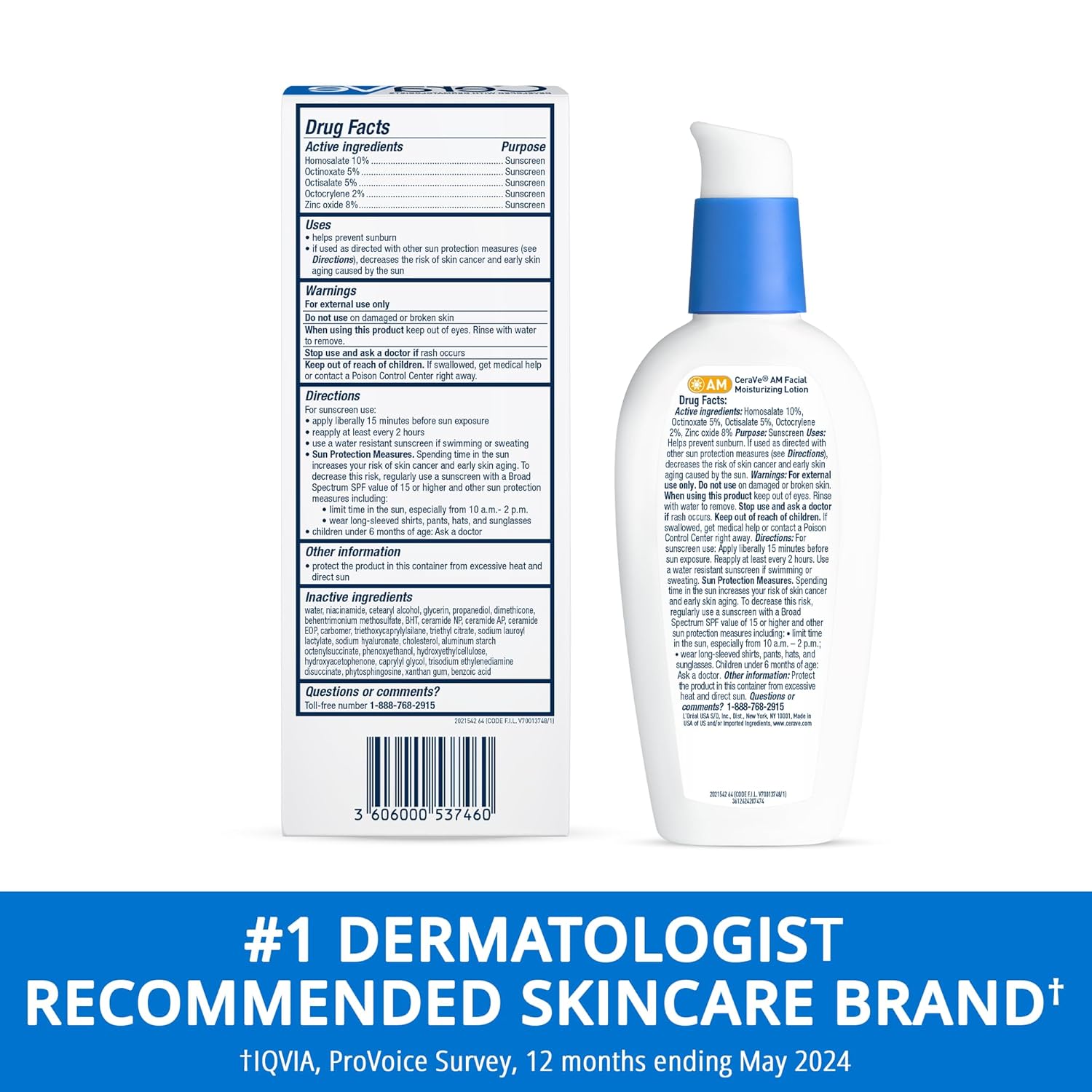 CeraVe AM Facial Moisturizing Lotion with SPF 30, Oil-Free Face Moisturizer with SPF, Formulated with Hyaluronic Acid, Niacinamide & Ceramides, Non-Comedogenic, Broad Spectrum Sunscreen, 3 Ounce - Image 8
