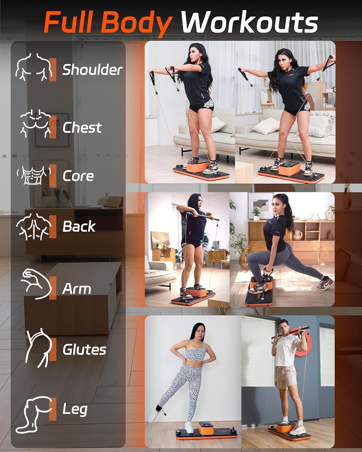 Smart Portable Home Gym Strength Training Workout Cable Machine, All in one Gym,Functional Full Body Fitness Equipment, 220LBS Resistance,Compact for Travel,Small Space & Home Exercise - Image 2