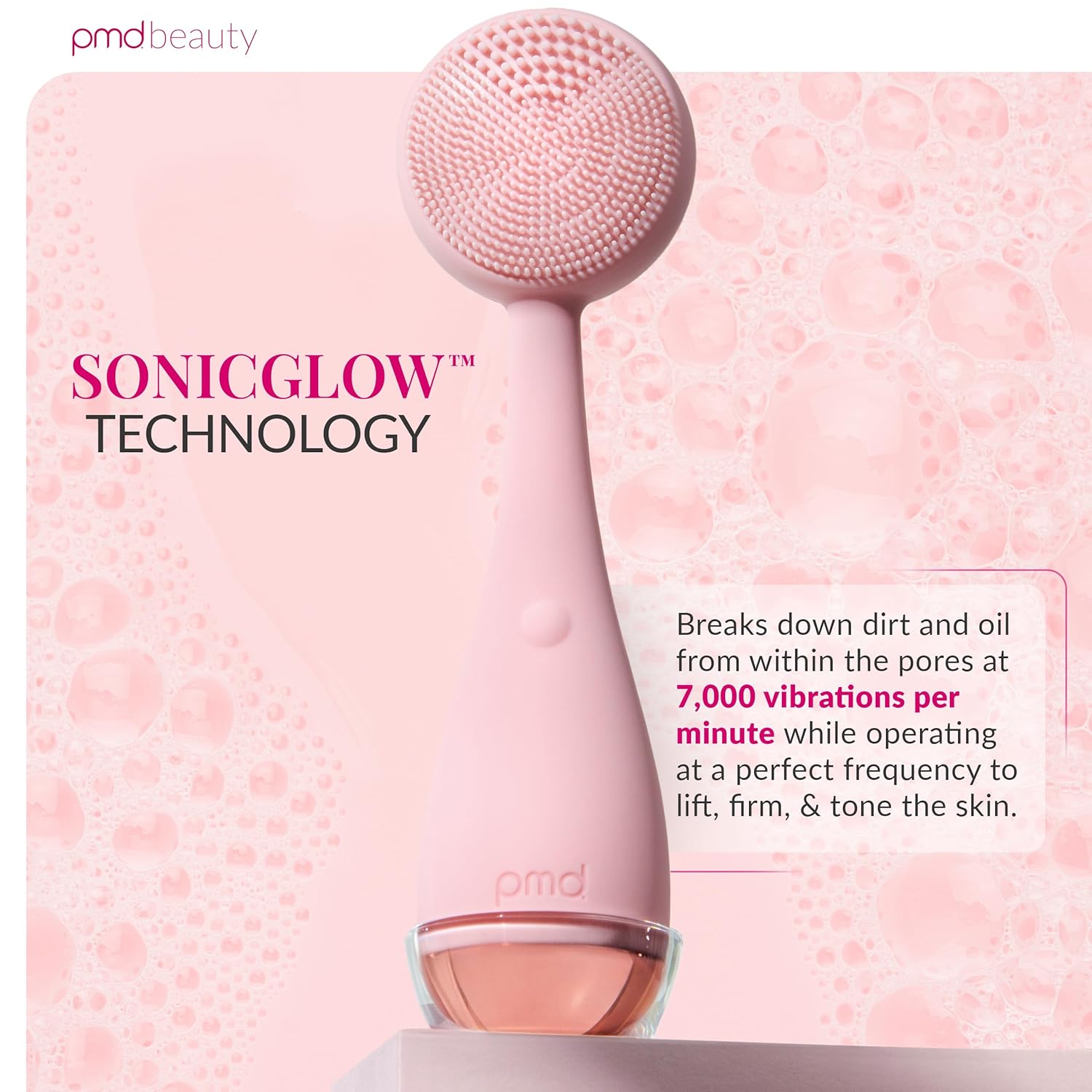 Clean, Acne, and Redvolution - Electric Facial Cleansing Brush, Smart Facial Device with Silicone Brush & Anti-Aging Massager, Red and Blue LED Light - Image 2