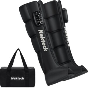 Nekteck Leg Compression Massager Recovery System, Cordless Foot and Leg Massager for Circulation and Pain Relief, Rechargeable Compression Boots with 6 Modes 4 Intensities, Legs Relaxation