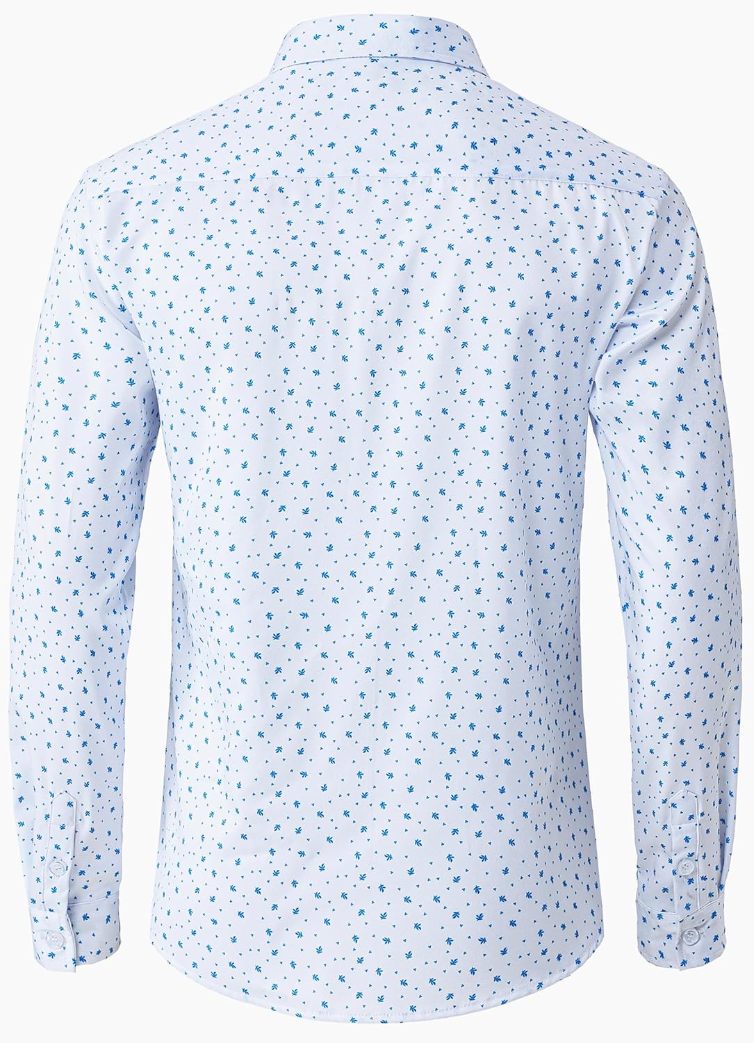 JOTOOK Mens Printed Dress Shirts Long Sleeve Button Down Shirts Stretch Business Casual Shirt - Image 2