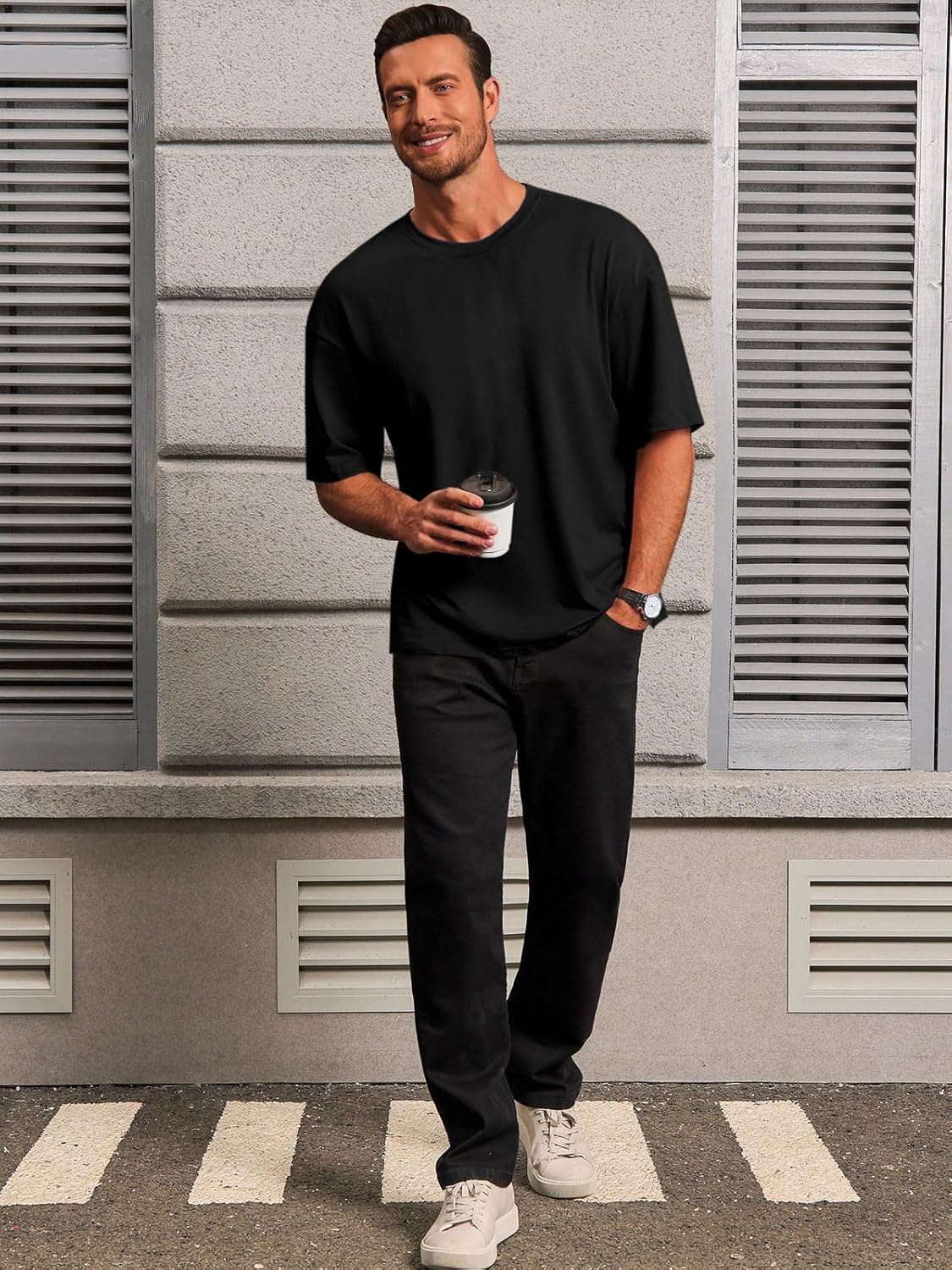 Runcati Mens Casual T-Shirts Short Sleeve Lightweight Oversized Summer Cotton Tee Beach Crew Neck Tops - Image 3
