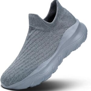 Men’s Slip On Walking Shoes Running Comfortable Tennis Breathable Lightweight Non Slip Athletic Gym Workout Casual Fashion Sneaker