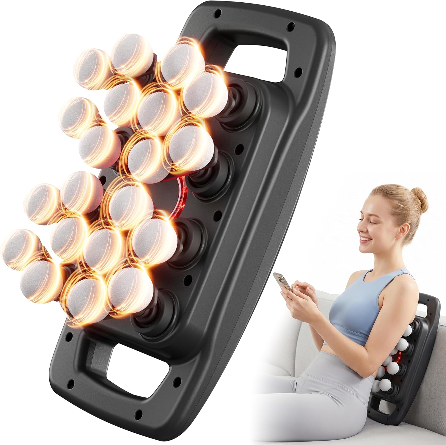 cotsoco 20-Head Massage Gun Set, Deep Tissue Percussion Massager with 9 Modes and 9 Intensities, Quiet Handheld Muscle Massager for Back, Shoulders, Legs, Foot & Body Pain Relief