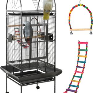 68” Large Parrot Cage, Large Bird Cages for Parrots,Conure Cage for Birds, Cockatiel Cage with Play Top,Feeders,Slide-Out Tray,Seed Catcher,Birdcage Toys for Cockatoo,African Grey,Lovebird