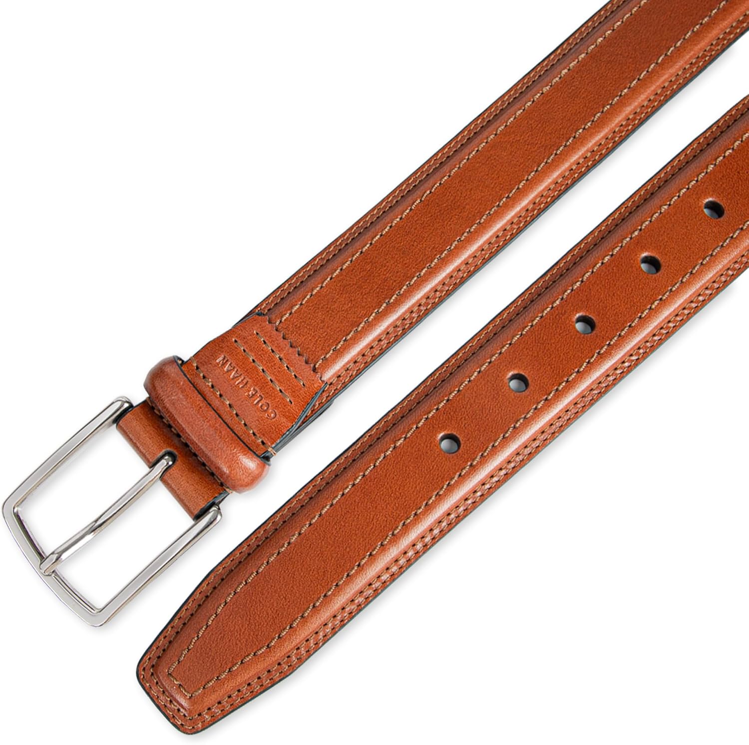 Cole Haan Men's Leather Dress Belt – Polished Brown, Tan Or Cognac Strap for Work & Formal Wear - Image 5