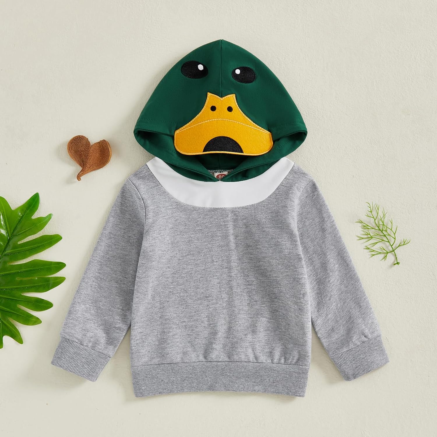 Twopumpkin Toddler Baby Boy Mallard Duck Hooded Sweatshirt Long Sleeve Hoddies Cute Sweater Outfit Fall Winter Clothes - Image 2