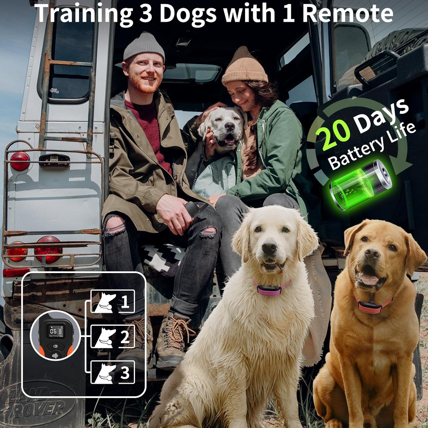 No Shock Dog Training Collar with Remote 3300ft Range, Strong Vibrating Dog Collar Beep and Vibrate Only, Waterproof & Rechargeable Vibration Collar for Small Medium Large Dogs - No Prongs - Image 5