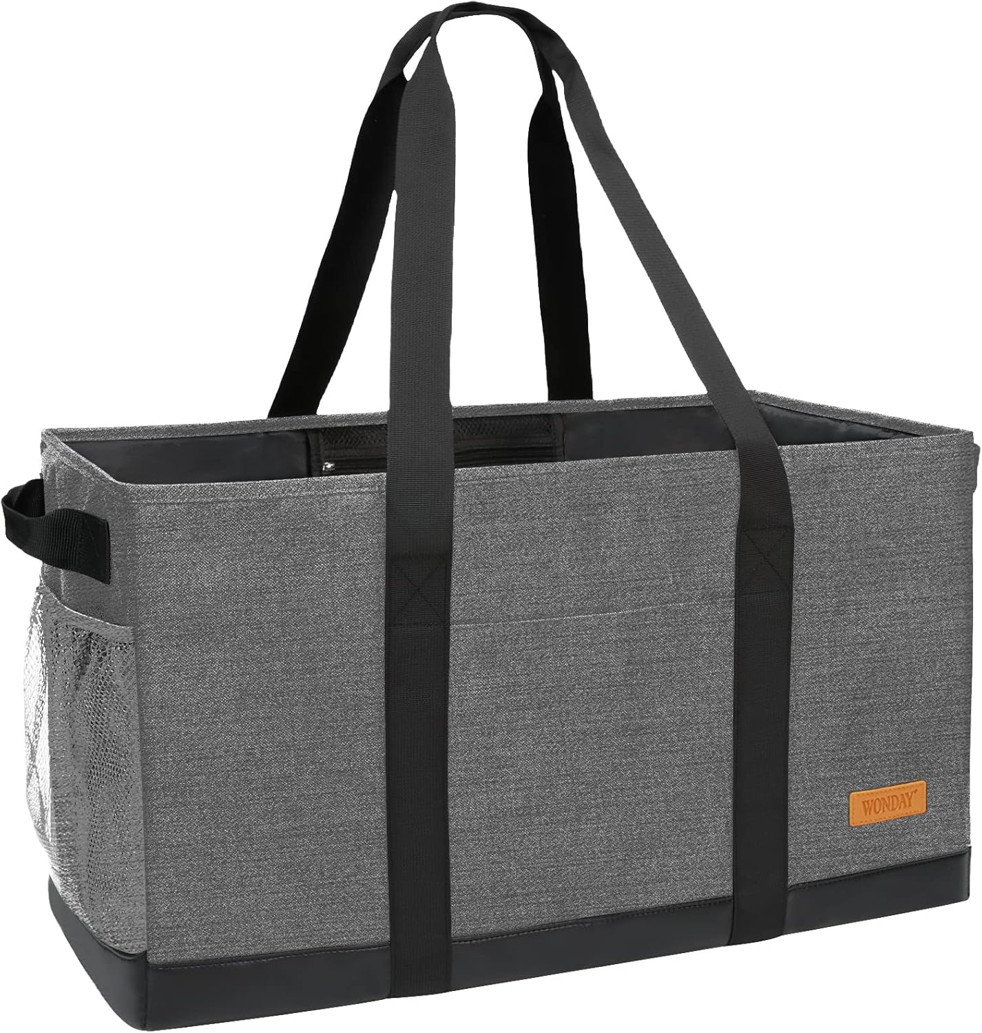 WONDAY Extra Large Utility Tote Bag - Standing Reusable Grocery Bag with Handle