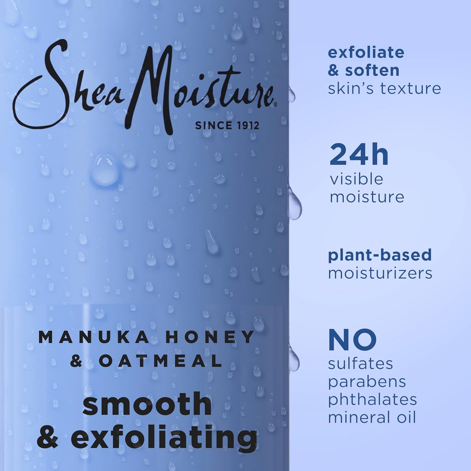 SheaMoisture Manuka Honey Oatmeal Body Wash Smooth & Exfoliating Smooth and Exfoliating body wash for 24H Visible Moisture for Healthy, Glowing Skin 18 oz - Image 3