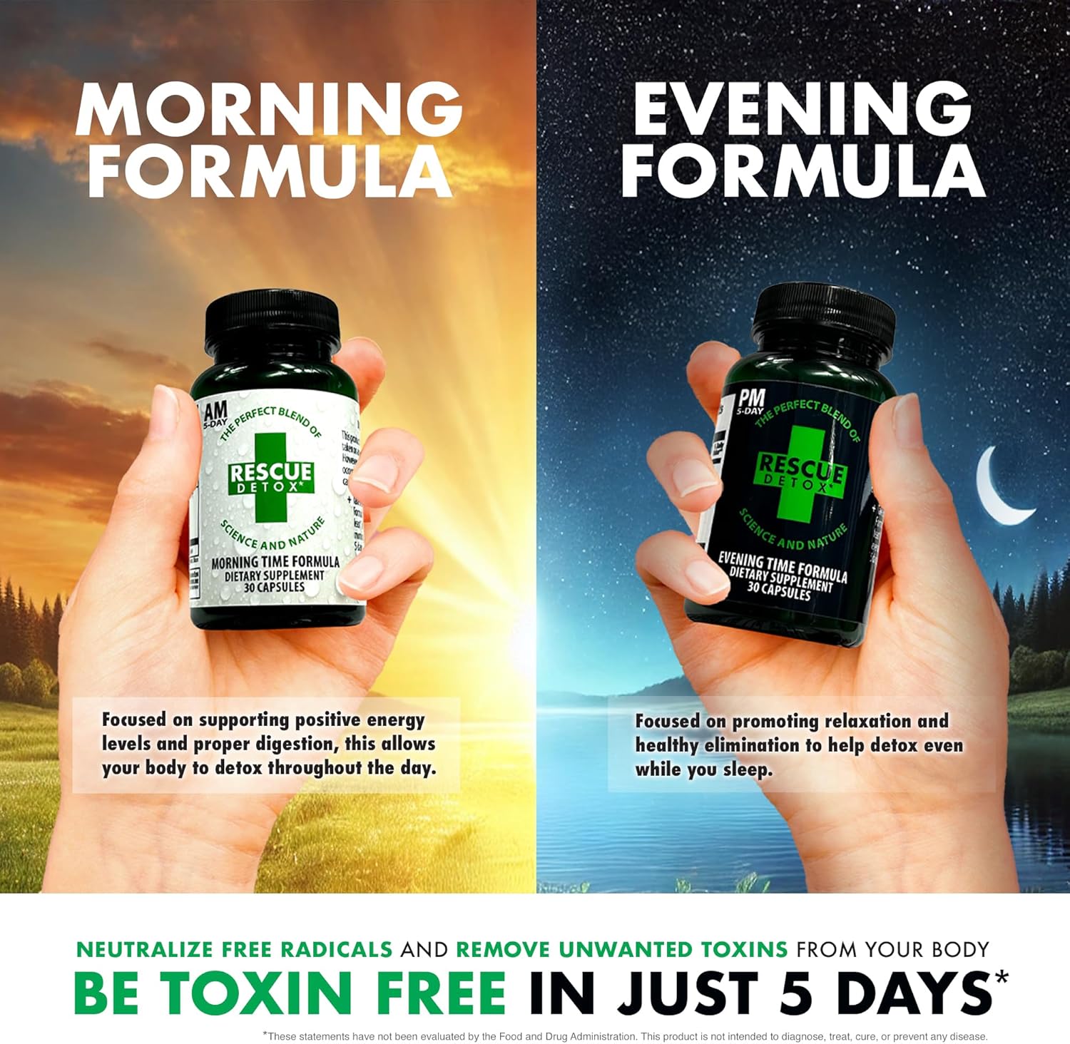 Rescue Detox 5 Day Detox Kit - 72ct Capsules | Comprehensive Full Body Cleanse with Bonus Instant ICE Caps - Image 4