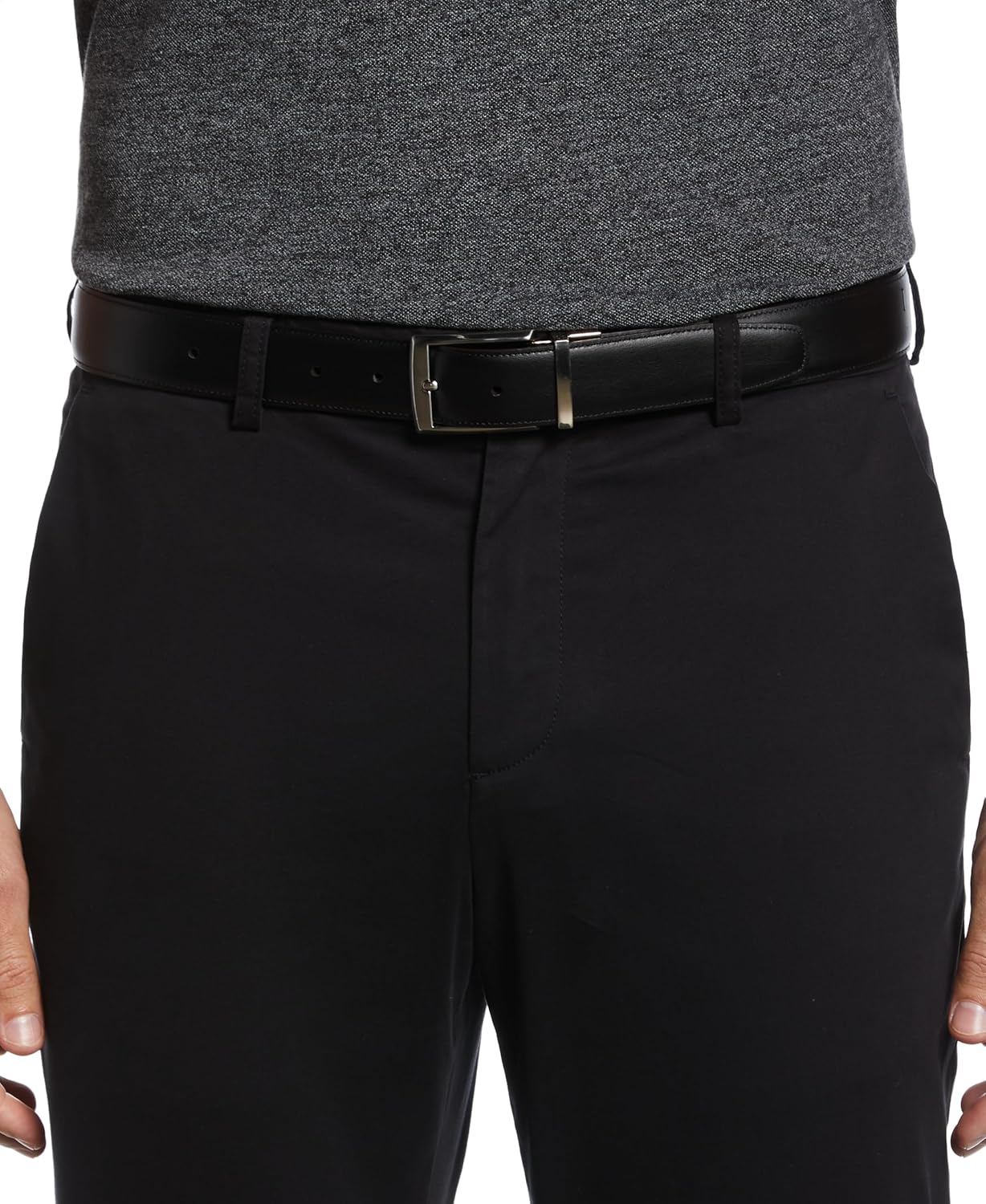 Perry Ellis Men's Portfolio Amigo Reversible Leather Belt, Stitched Edges, Durable, 1.5” Width (Available in Big & Tall) - Image 5