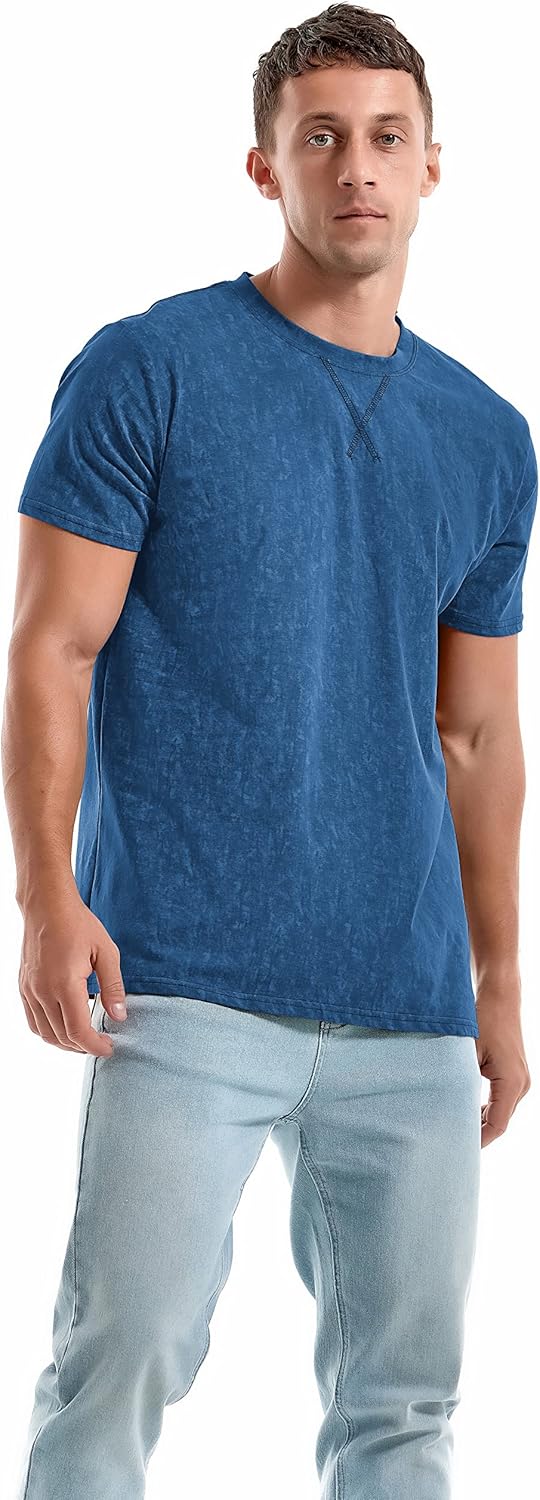 KLIEGOU Men's T-Shirts - Premium Cotton Crew Neck Tees S - 4XL - Image 3