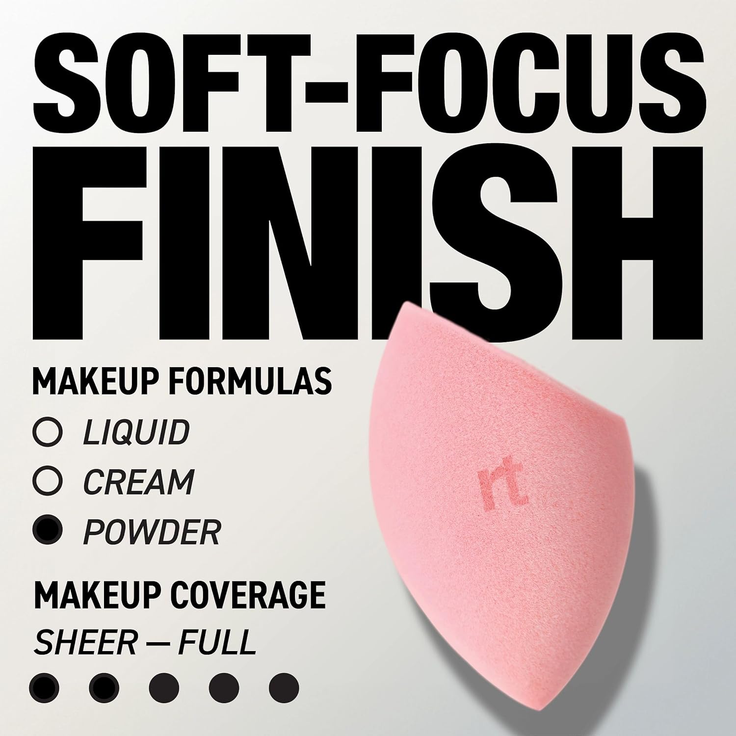 Real Techniques Miracle Powder Sponge, Makeup Blending Sponge For Powder Products, Set Makeup For Natural Finish & Cloud Skin, Buildable Coverage, Velvet Material, Latex-Free Foam, 1 Count - Image 2