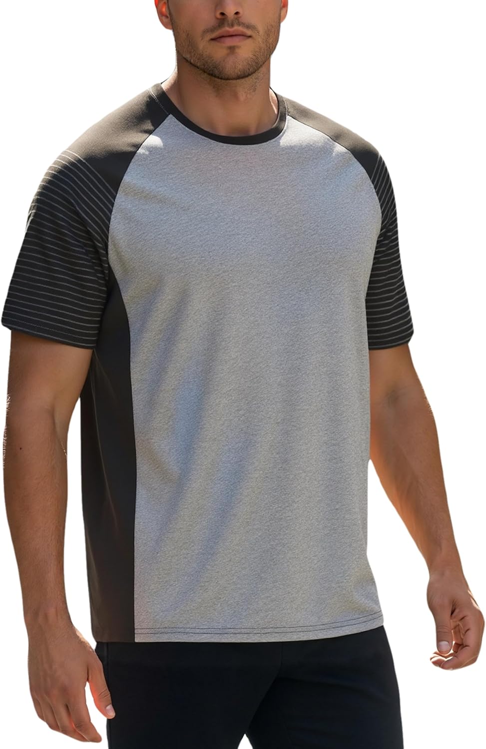 RPOVIG Men's 5 Pack Workout Gym T-Shirts Running Athletic T Shirts Hipster Short Shirt Men Clothes Wicking Shirts - Image 3