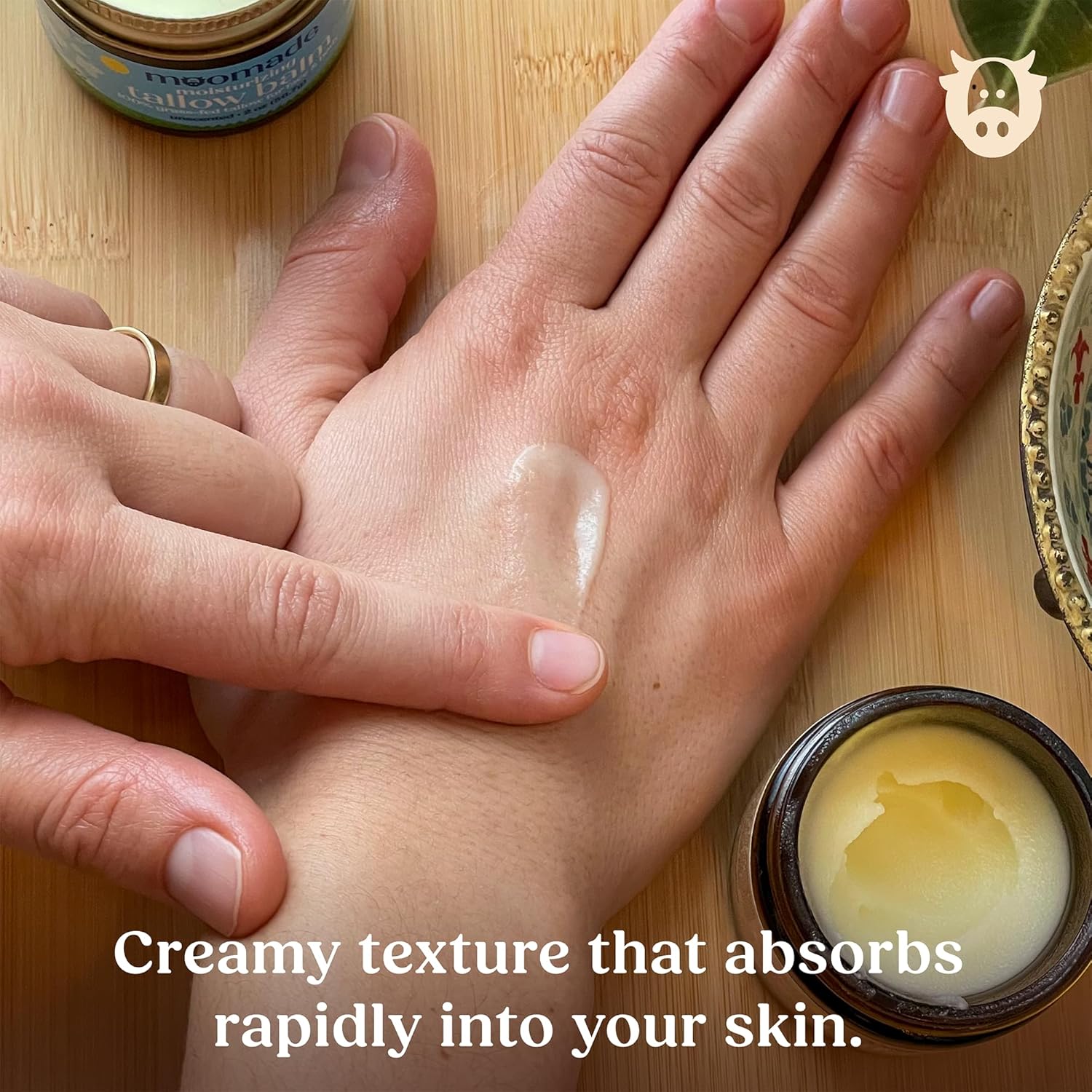 Organic Beef Tallow Balm with Frankincense, Lavender, & Rosehip Oil, 1 oz – Hand Made in USA Tallow Moisturizer for Dry, Sensitive Skin, Rosacea, Eczema | Natural Hydration for Face & Body - Image 5