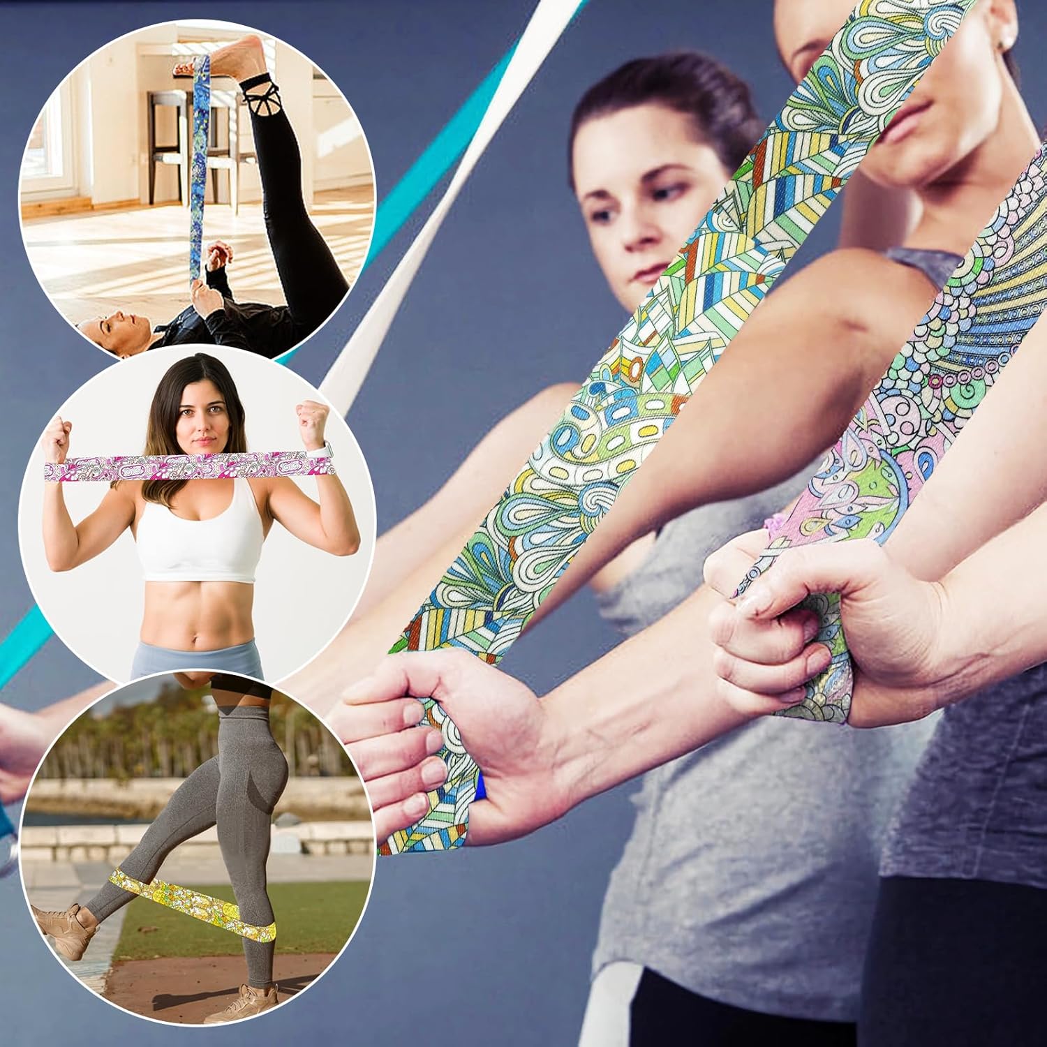6 Packs Yoga Strap for Stretching Yoga Belt Adjustable Straps for Non Elastic Stretching Strap Exercise Straps for Pilates - Image 6