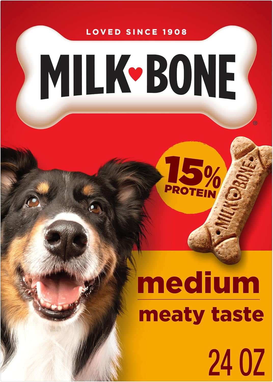 Milk-Bone Original Dog Treats Biscuits for Medium Dogs, 24 Ounces (Packaging May Vary)