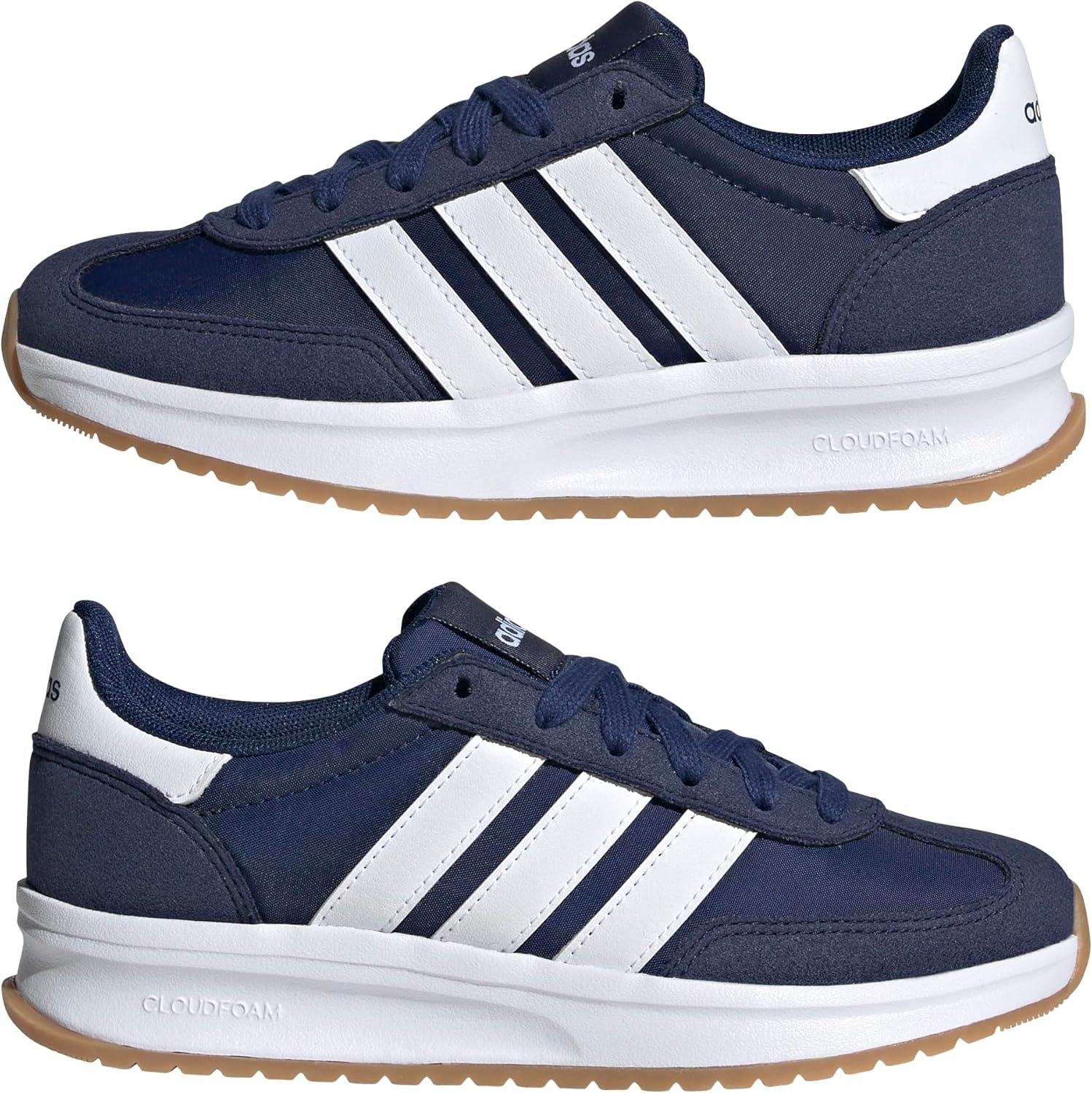 adidas Kids Girls Run 70S 2.0 Lace Up Sneakers Shoes Casual - White - Image 11