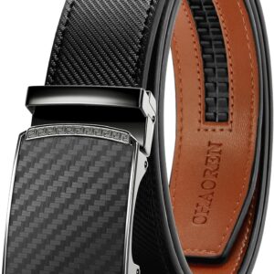 CHAOREN Mens Belt Leather Ratchet Belt – Customizable Fit, Effortless Style (35mm)
