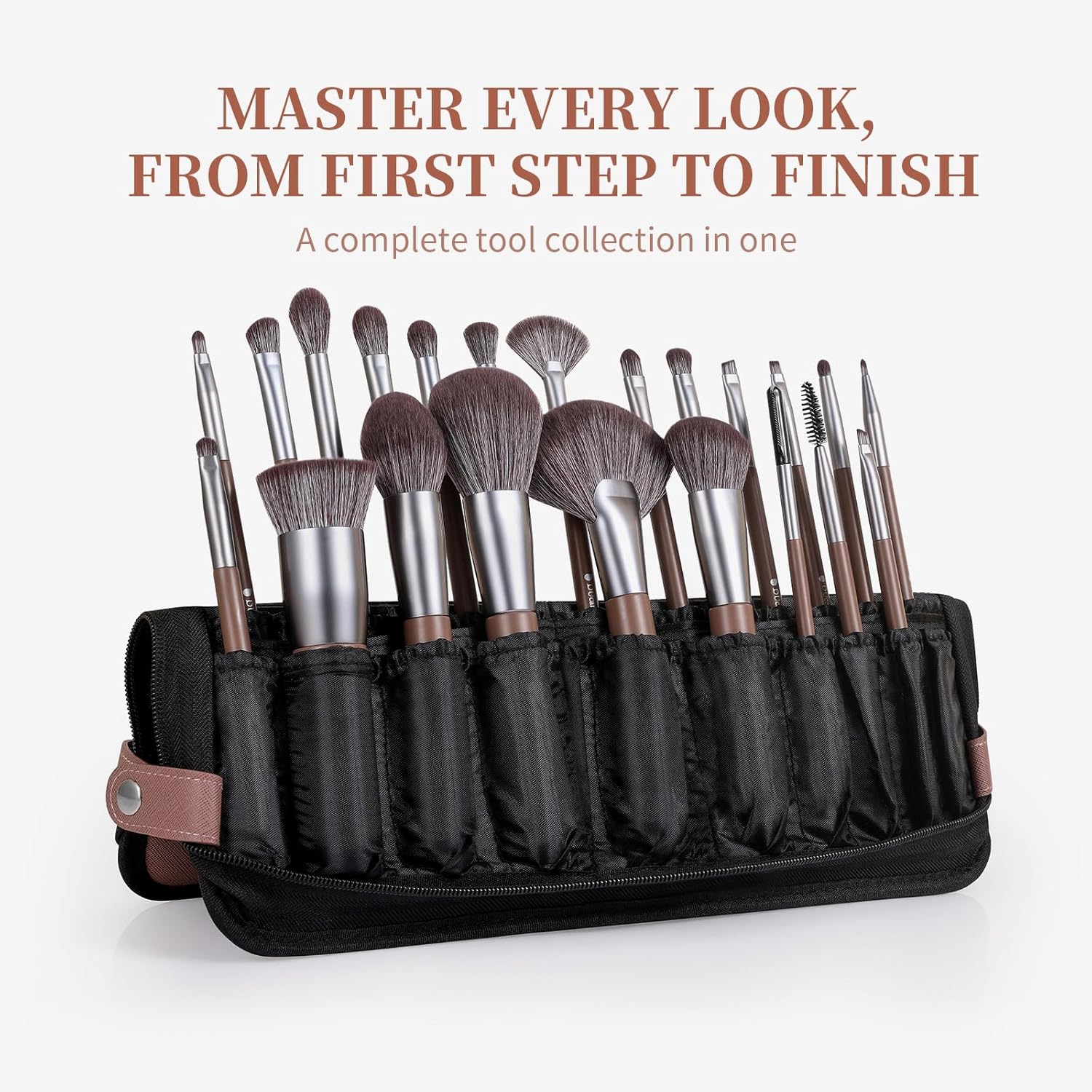 DUcare 22Pcs PRO Grade Makeup Brushes Professional with Bag 22Pcs Makeup Brush Set Premium Synthetic Kabuki Foundation Blending Brush Face Powder Blush Concealers Eye Shadows with Case - Image 7