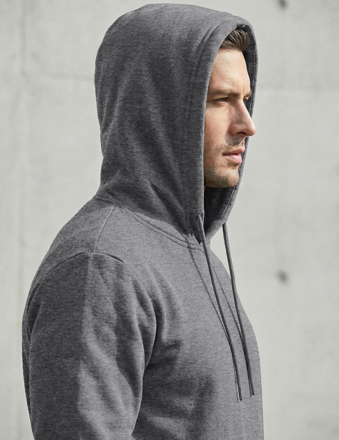 JMIERR Mens Casual Cotton Hooded Collar Drawstring Hoodies Pullover Sweatshirts Casual Long Sleeve Shirts - Image 8
