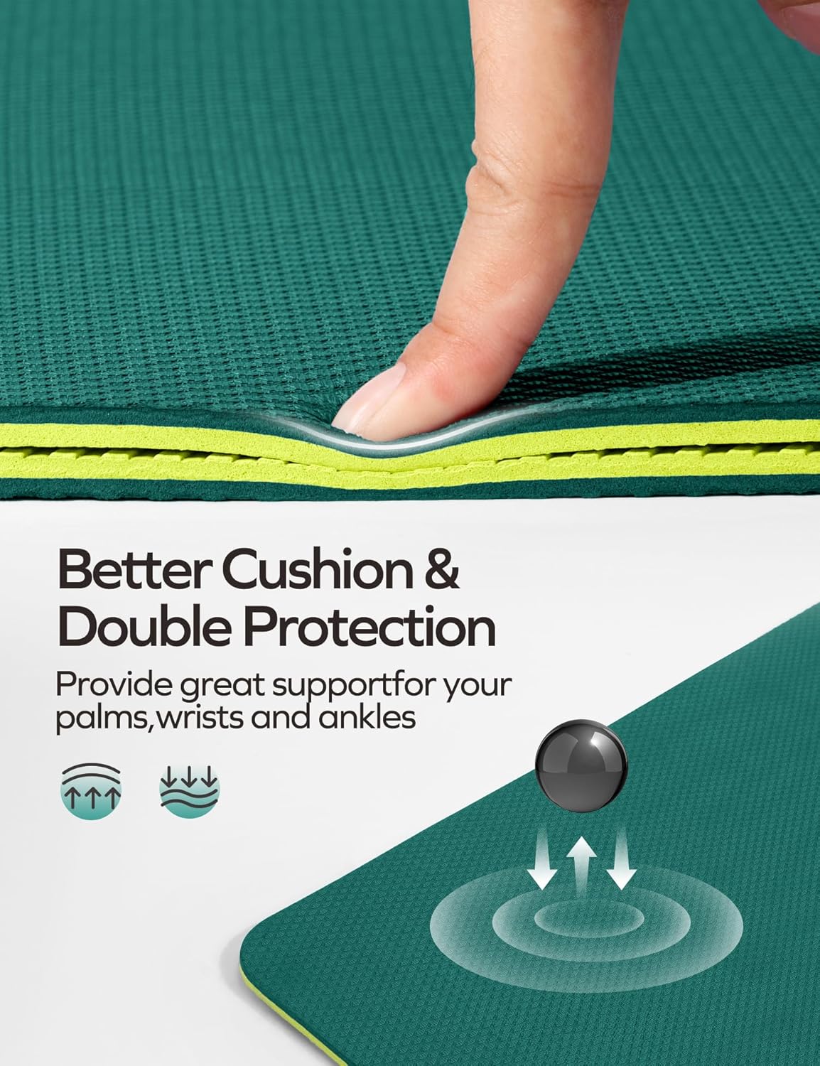 Ewedoos Eco Friendly Yoga Mat Thick TPE Yoga Mat Non Slip Yoga Mats Anti-tear Exercise Workout Mat for Women Men Kids Yoga, Pilates and Fitness - Image 5